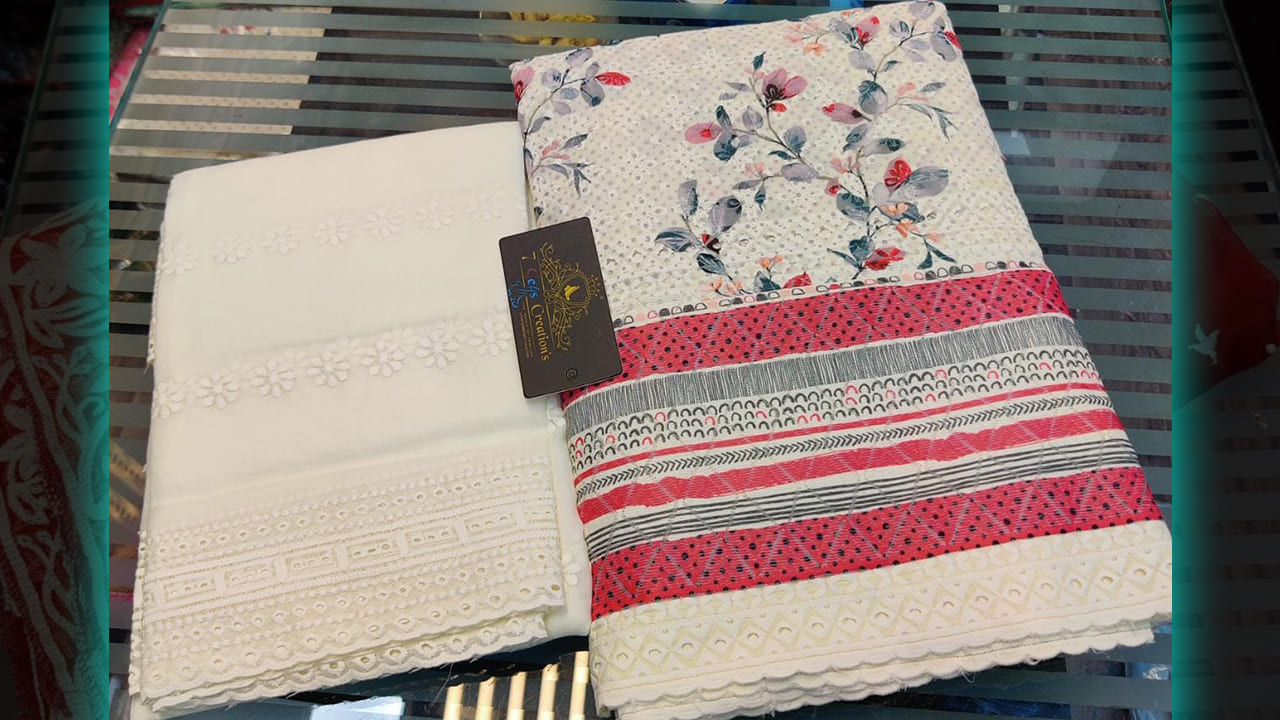 7Seas Creation's Latest Suits | Pure Very Soft Cotton With Beautiful Butti Embroidery Work All Over