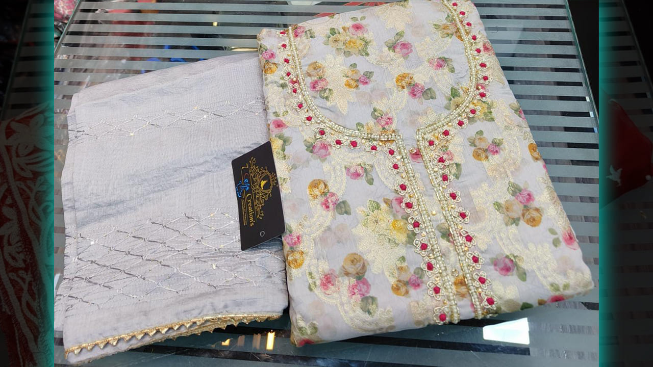 7 Seas Creation's Latest Suits | Modal Silk Beautiful Embroidery & Heavy Sequins Work All Over