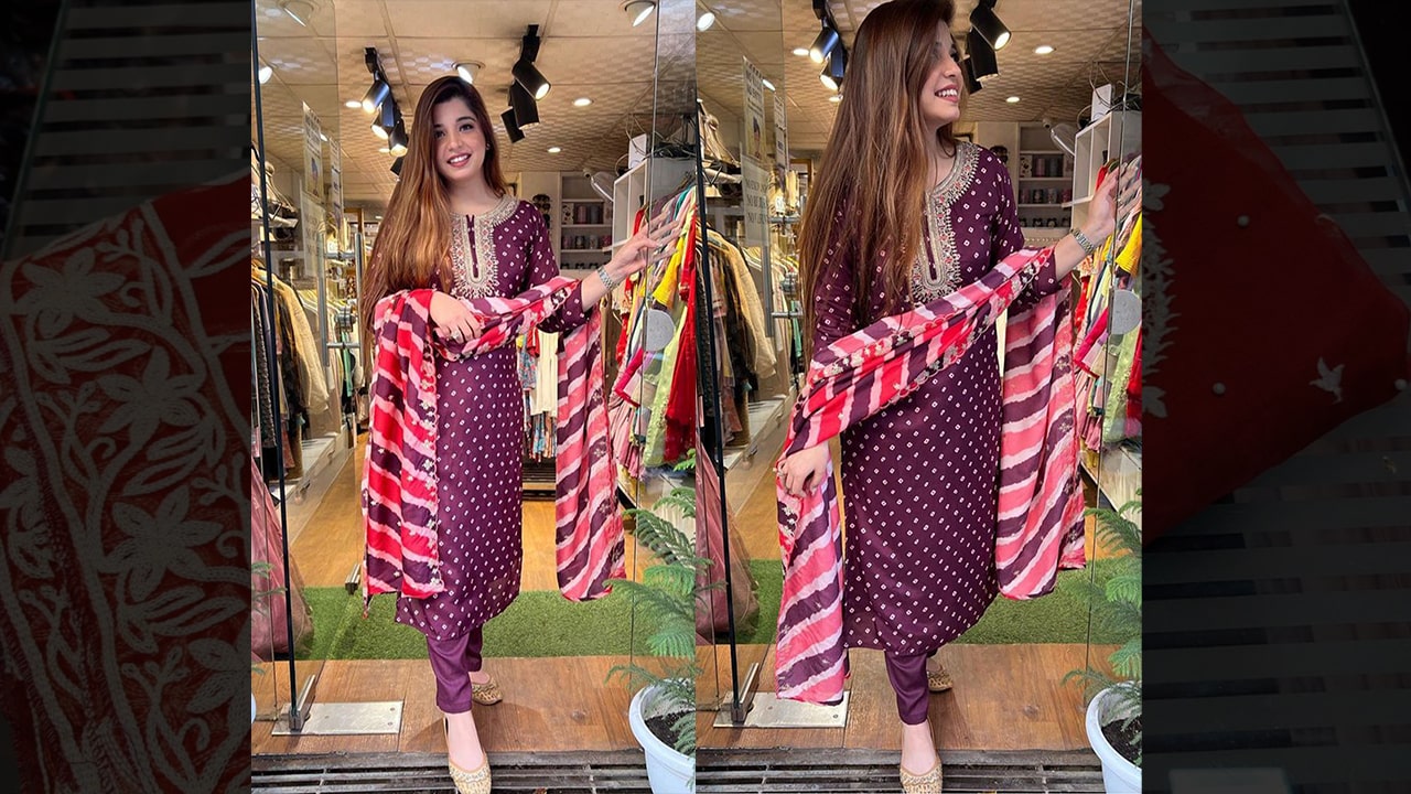 Divine Fab Latest Suits | Beautiful Muslin Printed Stitched Shirt With Embroidery On Neck Line
