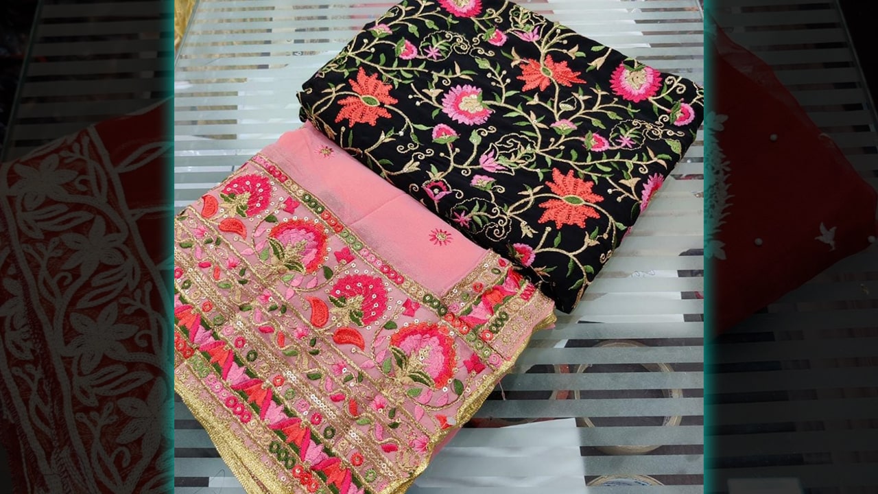 7 Seas Latest Suits | 4 Variant | Pure Georgette Beautiful 9 Threads Heavy Embroidery Work