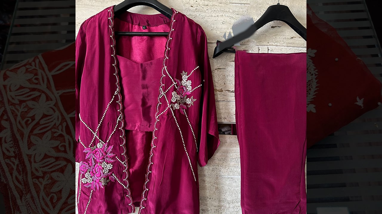Divine Fab Latest Ladies Suits | Beautiful Three Piece Coord Set With Hand Embroidery