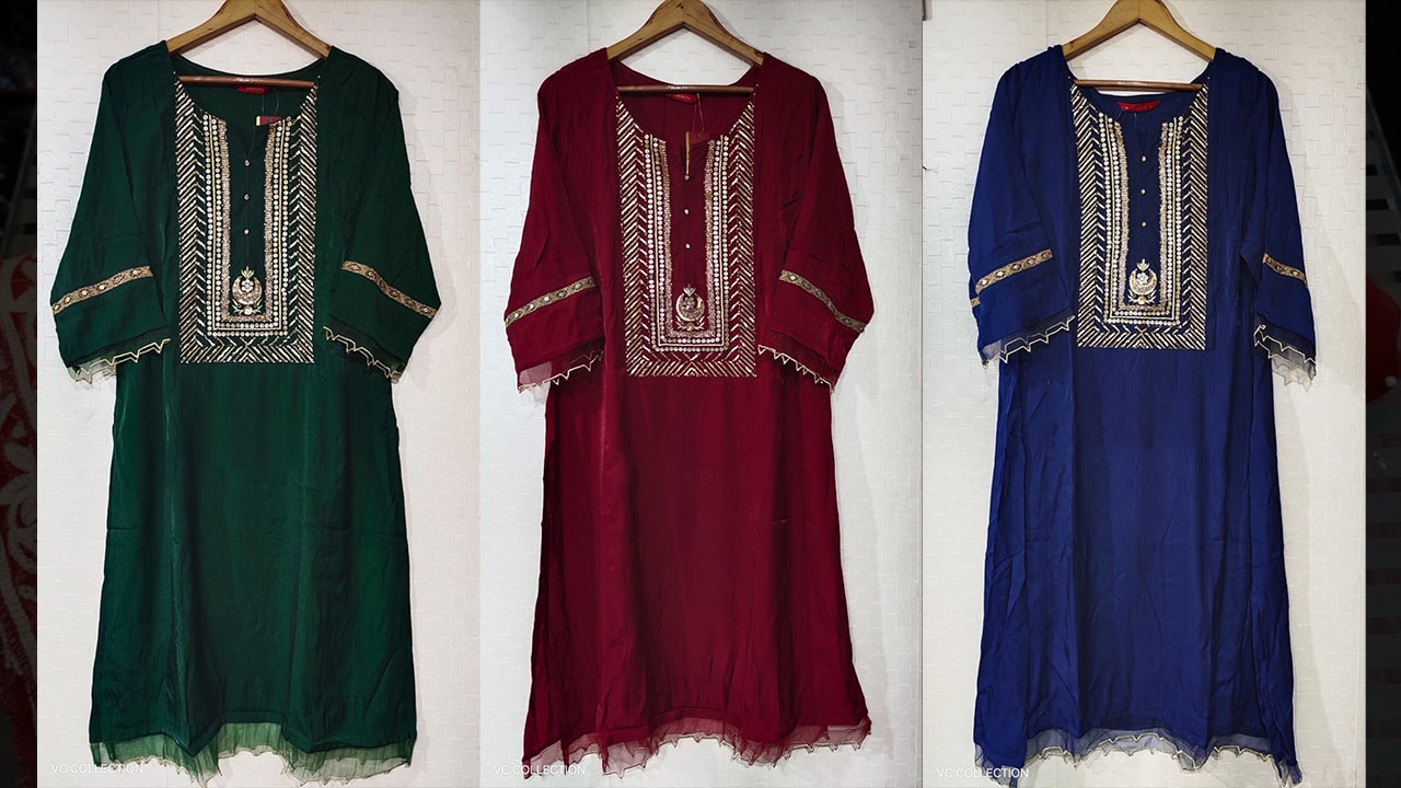 Divine Fab Latest Ladies Suits | PURE MODAL SILK HEAVY EMBROIDERED SHIRT