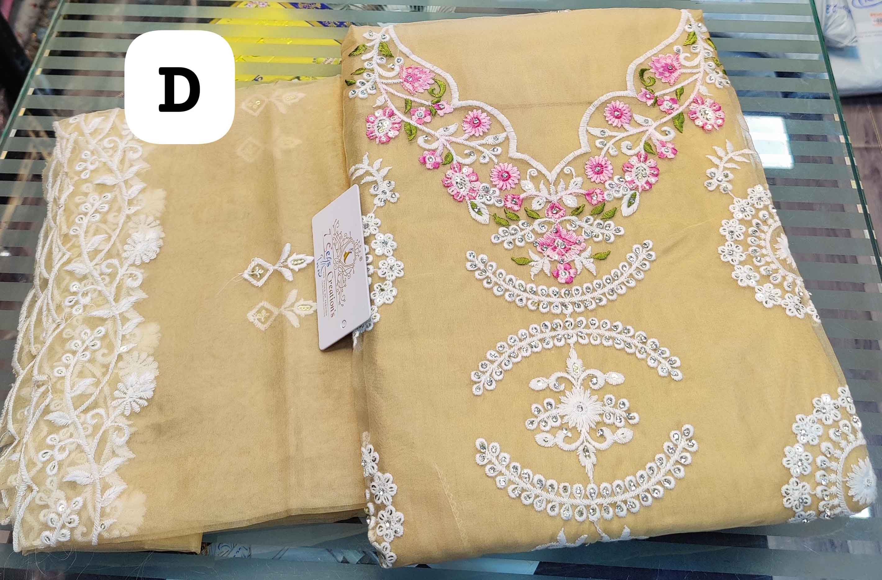 DIVINE MESSENGER | Divine Fab Latest Ladies Suits | Santoon  Embroidery & sequins work on sleeves as well