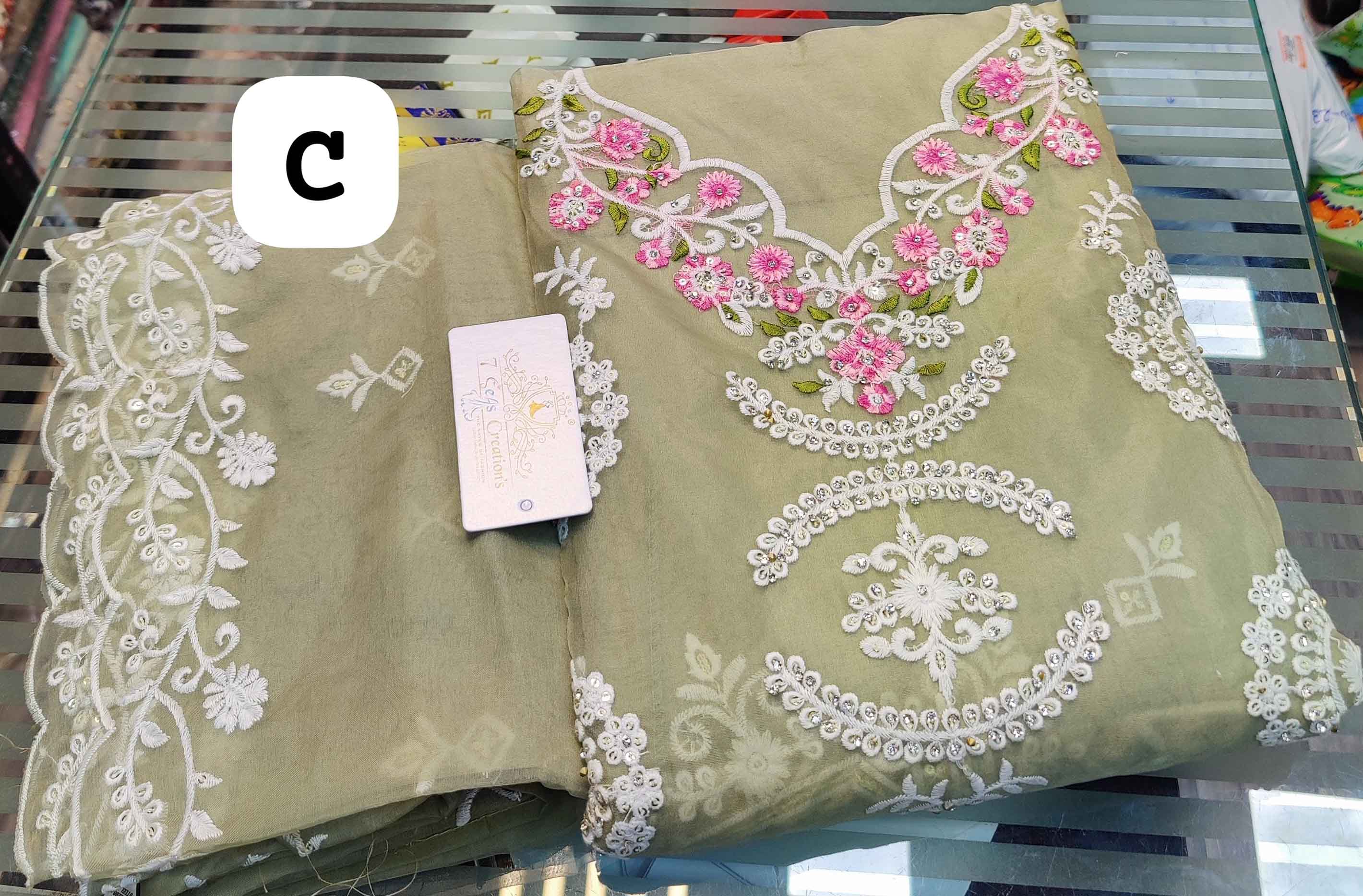 DIVINE MESSENGER | Divine Fab Latest Ladies Suits | Semi-stitched  beautiful Multi-colored embroidery, sequins