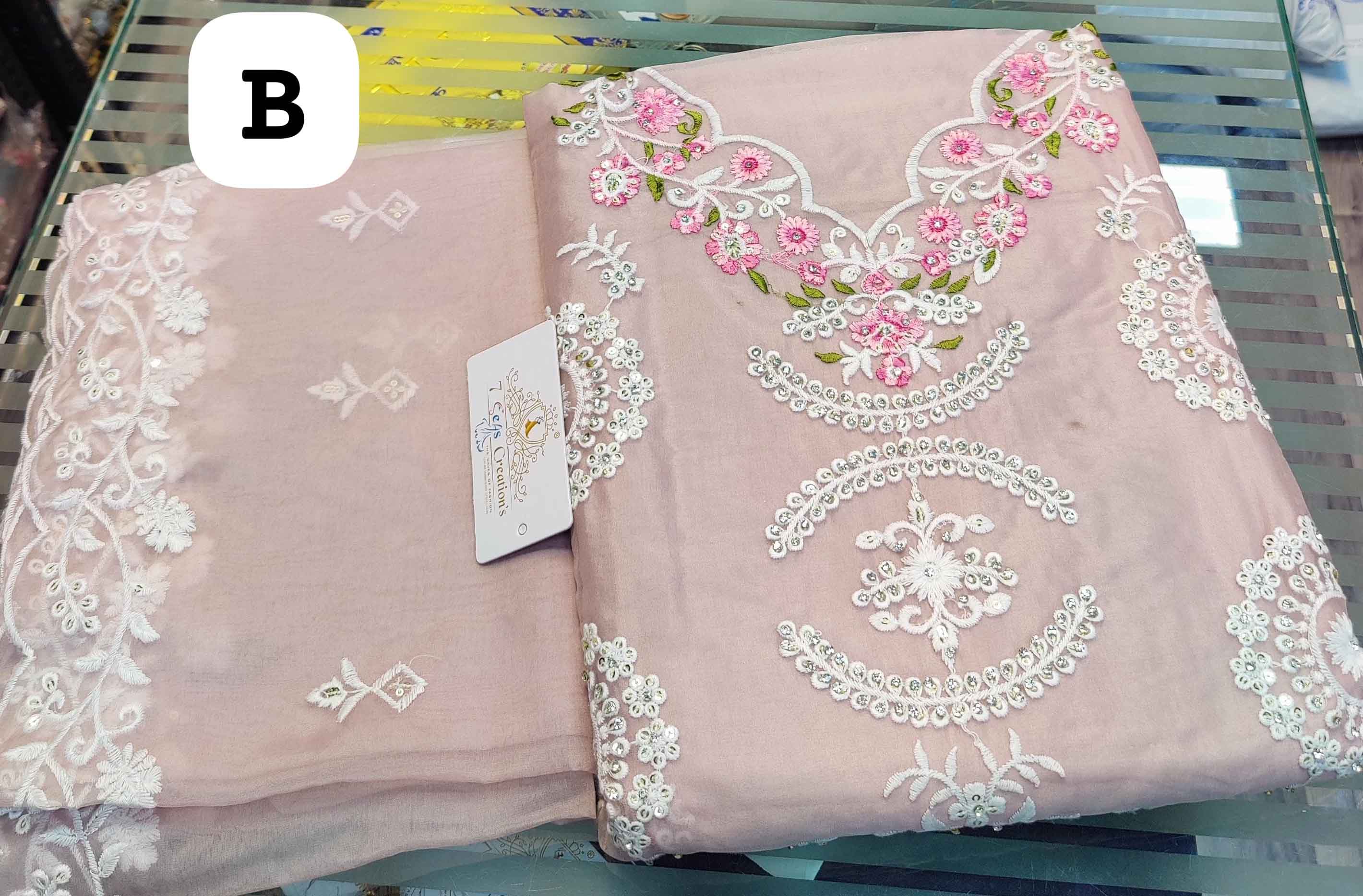 DIVINE MESSENGER | Divine Fab Latest Ladies Suits | Both sided heavy  embroidery & sequins work border