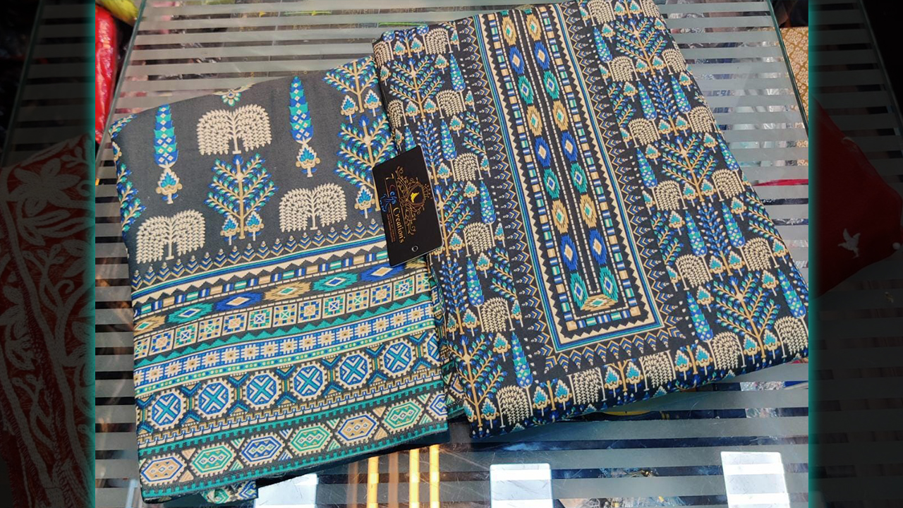 7 Seas Latest Pashmina Suits | Pashmina With Beautiful Printing All Over 
