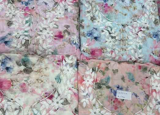 Embroidered Dupatta pure chiffon printed satin digital print