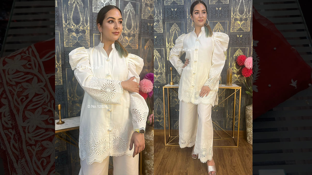 QUEENS'av Suits | Beautiful Comfortable Pure Mul Cotton Pakistani Coord Set | Cream in Colour #shorts
