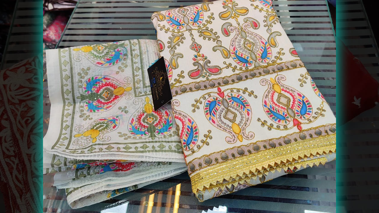 7 Seas Creation's Latest Suits | Modal Silk Beautiful Digital Printing & Work All Over