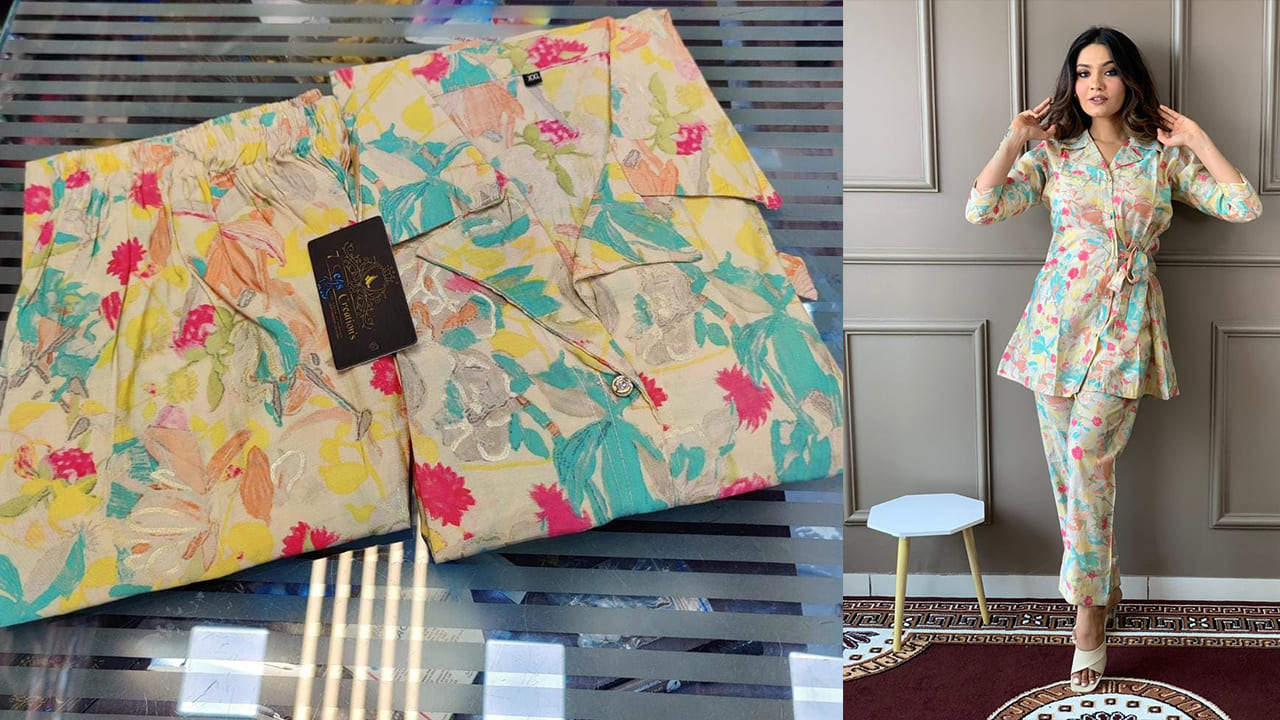 7Seas Creation's Top Suits | Stitched Pure Muslin Cotton With Beautiful Digital Printing All Over