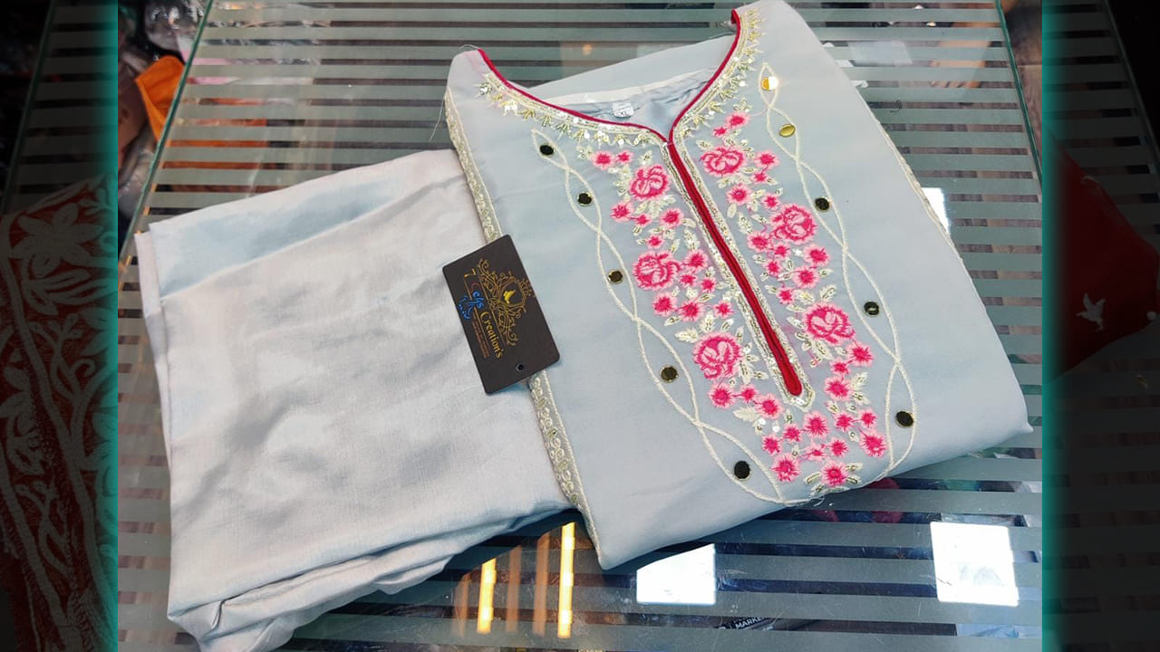 7 Seas | Stitched Georgette With Beautiful Multi-Colored Embroidery & Sequin Work #trending