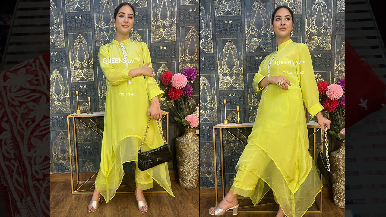 QUEENS'av Suits | Beautiful Pure Crape Super Comfortable Coord Set | Rich Pearl Hand Work