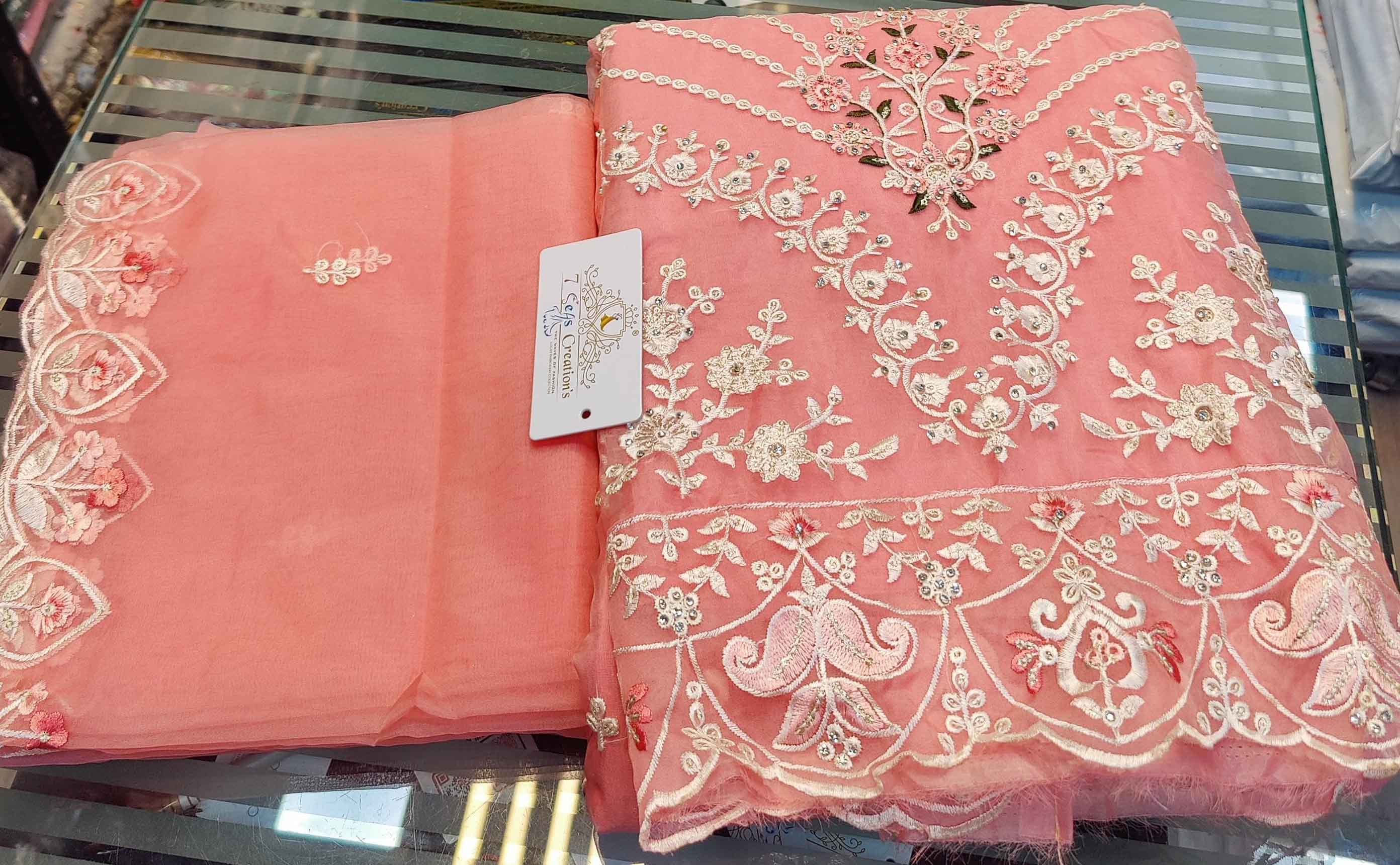 DIVINE MESSENGER | Divine Fab Latest Ladies Suits of 2024! Organza with beautiful Multi-colored embroidery,