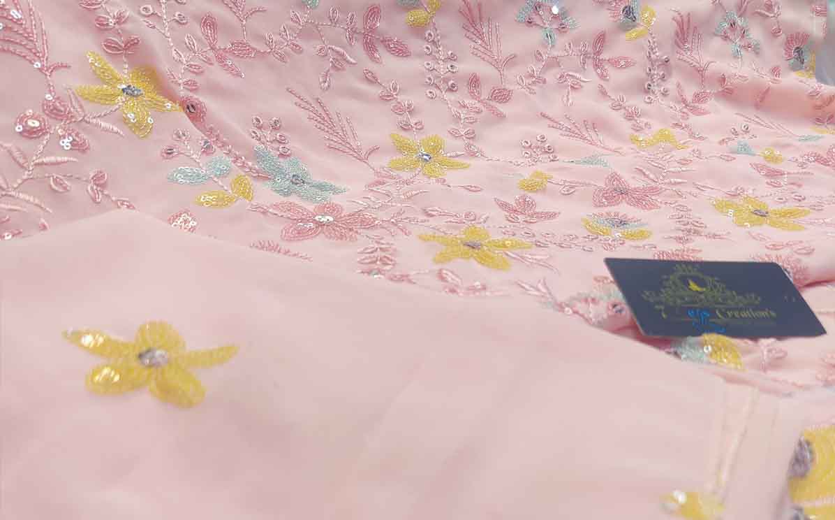 beautiful Multi-colored embroidery & beautiful Multi-colored sequins