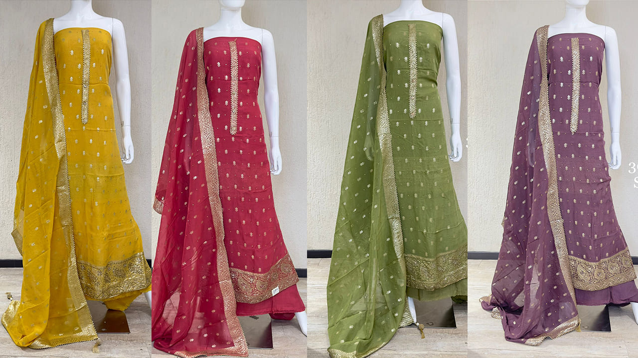 Divine Fab Latest Suits | Pure Organza Jacquard Handwork | 15 Beautiful Colours