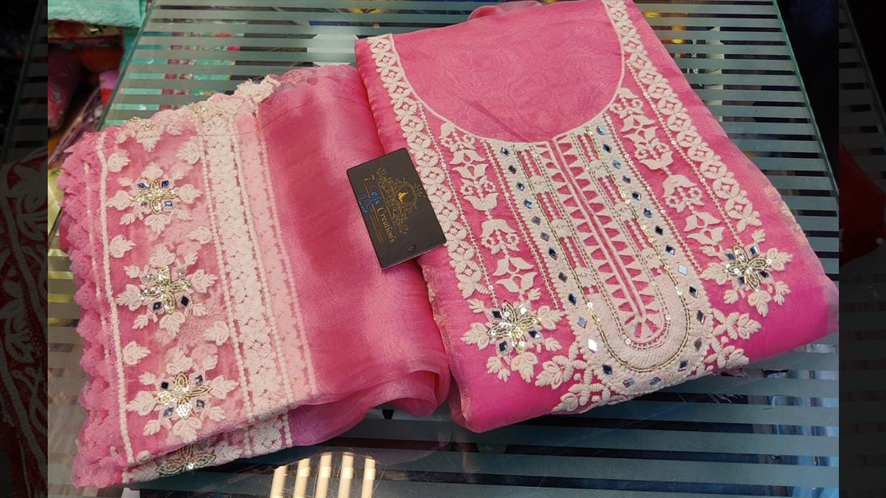 7Seas Creation's Latest Suits | Organza With Absolutely Amazing Embroidery & Sequins Work All Over