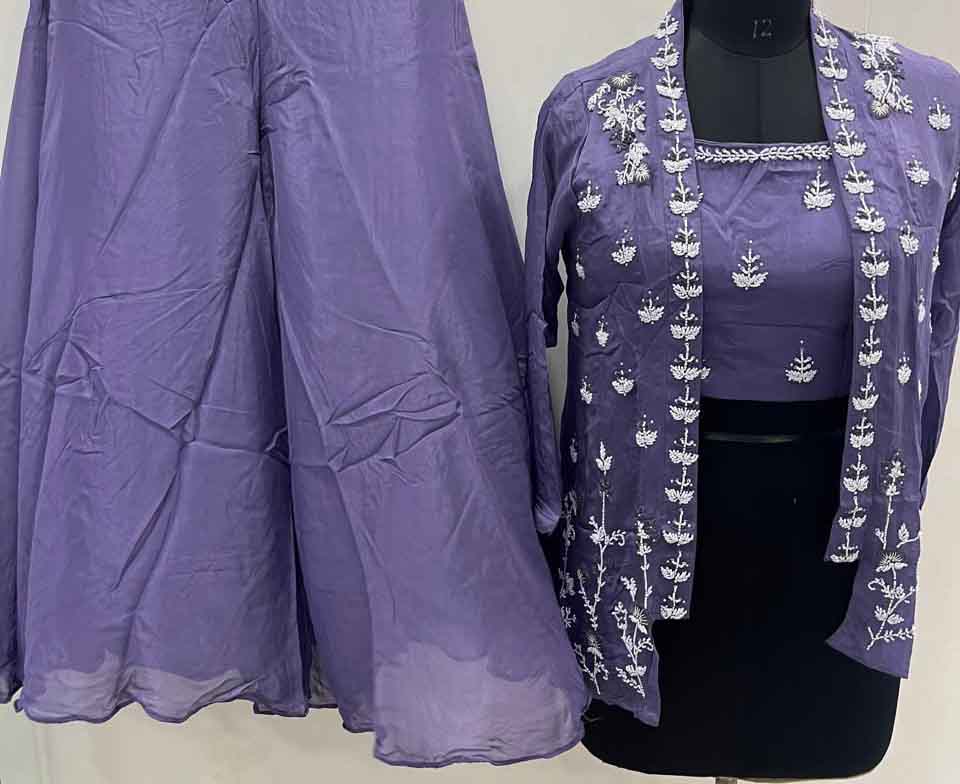 DIVINE MESSENGER | Divine Fab Latest Ladies Suits | pure chinon over coat with chinon blause Bottom