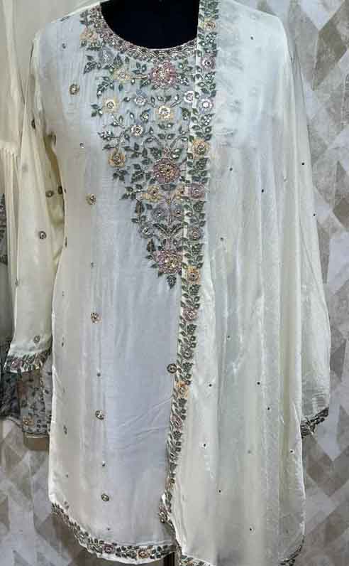 DIVINE MESSENGER | Divine Fab Latest Ladies Suits | pure chinon embroidered Dupatta pure chinon