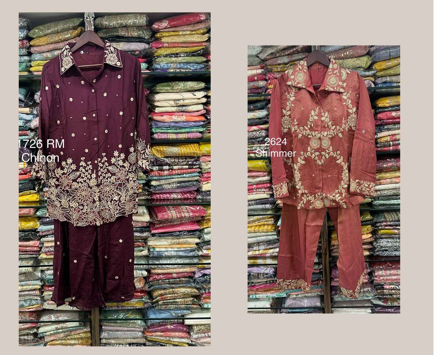 DIVINE MESSENGER | Divine Fab Latest Ladies Suits | Top pure chinon embroidered Bottom pure chinon embroidered