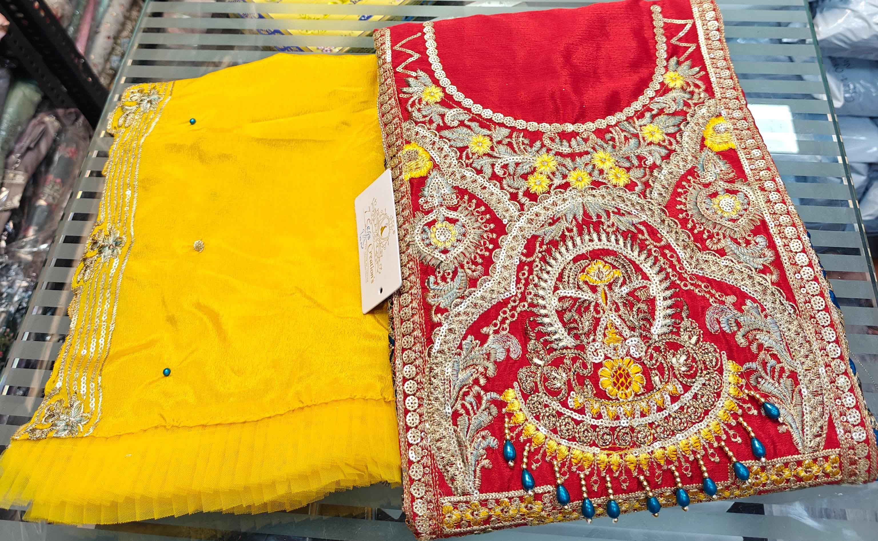 DIVINE MESSENGER | Divine Fab Latest Ladies Suits | Chinnon silk (Contrast) with beautiful Mottis & sequins butti work
