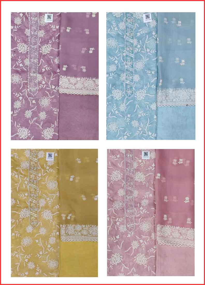DIVINE MESSENGER | Divine Fab Latest Ladies Suits | Top pure organza embroidery Dupatta pure organza