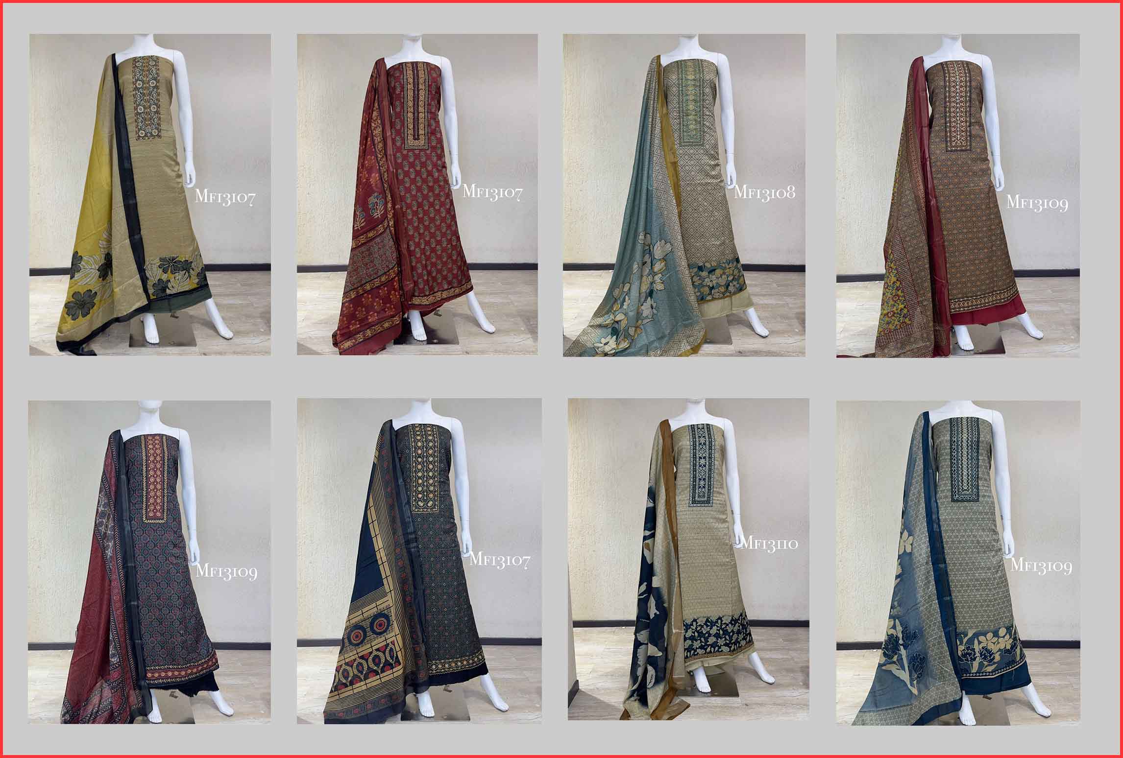 DIVINE MESSENGER | Divine Fab Latest Ladies Suits | Top Tussar digital print aari work Dupatta Tussar