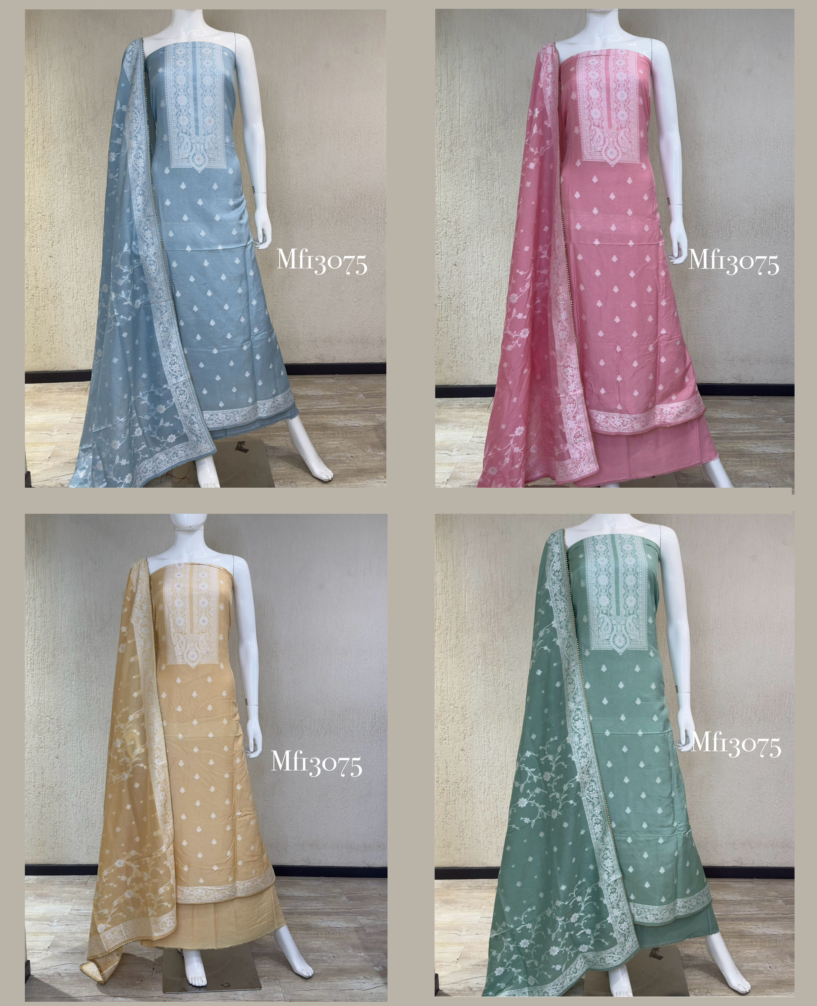 DIVINE MESSENGER | Divine Fab Latest Ladies Suits | Top pure dola Jacquard Dupatta pure dola jacquard