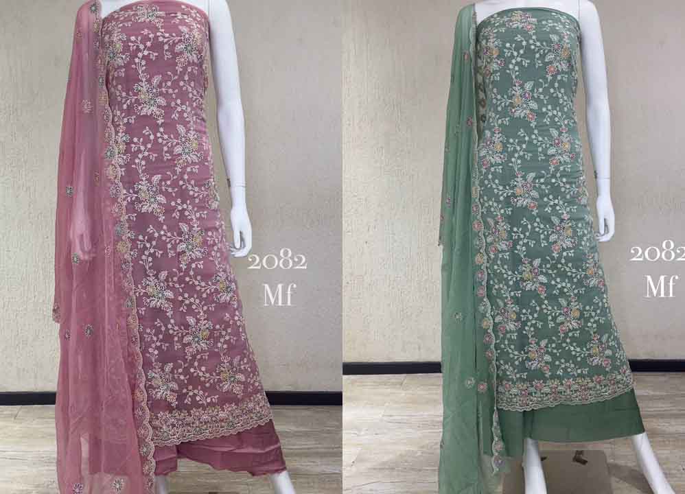 chiffon embroidered Dupatta pure organza chiffon embroidered