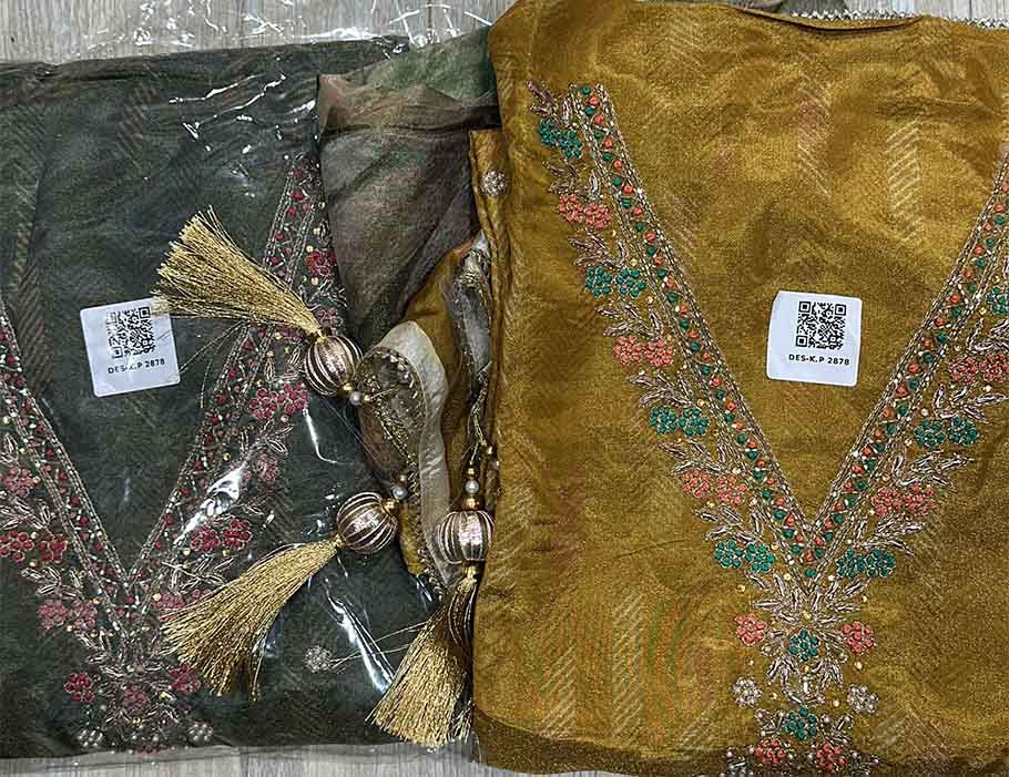 DIVINE MESSENGER | Divine Fab Latest Ladies Suits | Top pure shimmer silk handwork Dupatta shimmer digital print