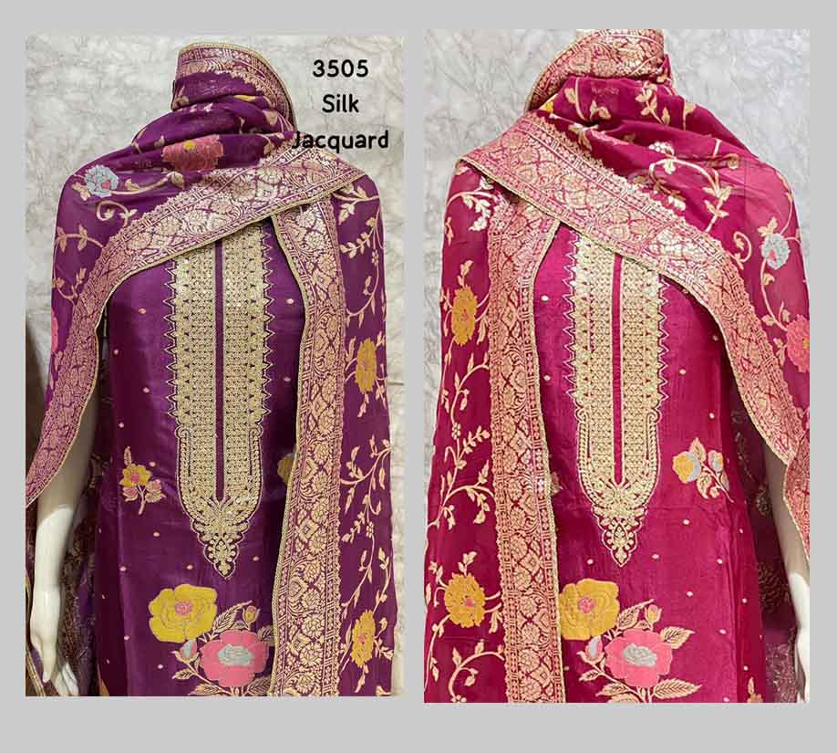 DIVINE MESSENGER | Divine Fab Latest Ladies Suits | Top pure silk Jacquard with work Dupatta pure silk Jacquard