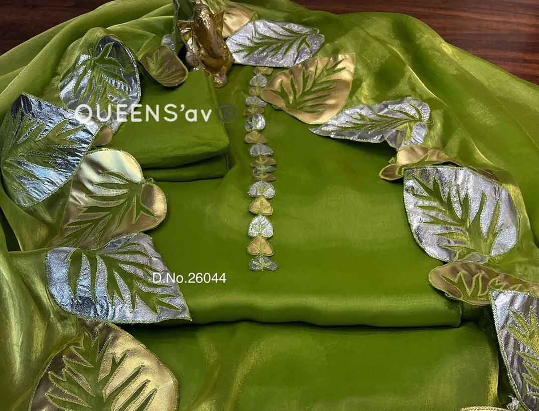 QUEENS'av®️ | Pure shimmer organza shirt  Designer premium shimmer