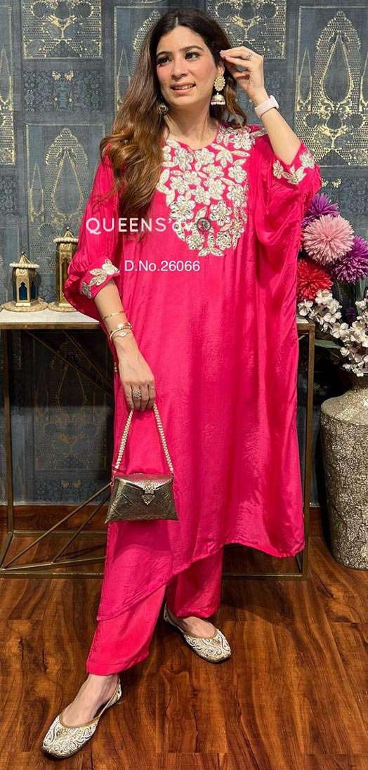 DIVINE MESSENGER | QUEENS'av®️ Latest Ladies Suits | Pakistani style co-ord set✡️rich leather dori fool patti work