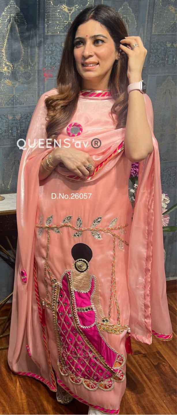 DIVINE MESSENGER | QUEENS'av®️ Latest Ladies Suits | shimmer organza shirt full size beautiful jhoola concept