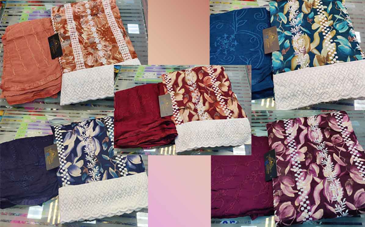 Chiffon with beautiful tie & dye foil printing Back printed