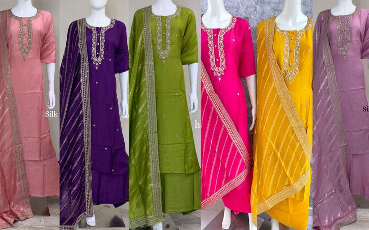 silk handwork jacquard four side work boarder