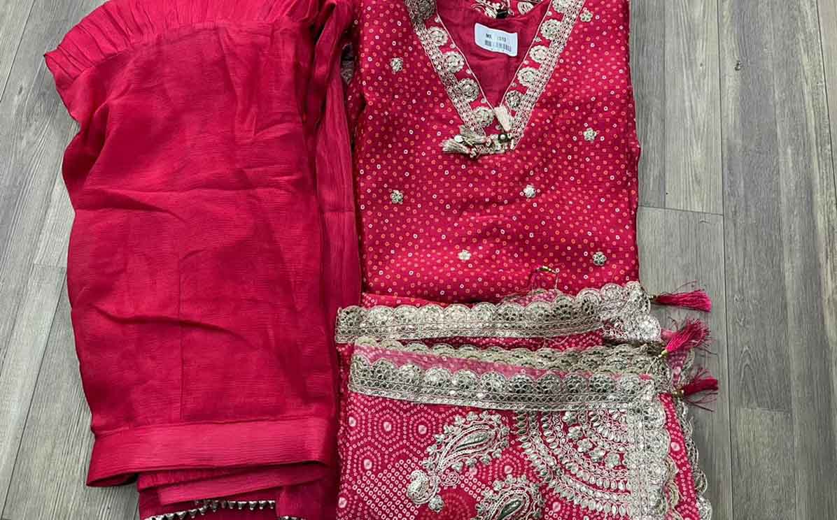 chinon digital print embroidered digital print Dupatta