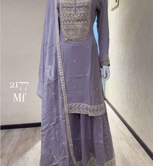 chinon handwork Dupatta pure chinon embroidered sharara