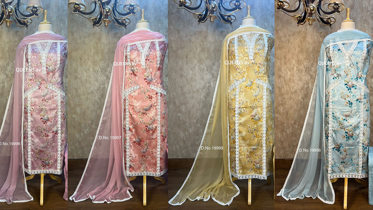 QUEENS'av Latest Suits | Muslin Cotton Shirt | Semi Stitched | Size Upto 44 | Beautifully Printed