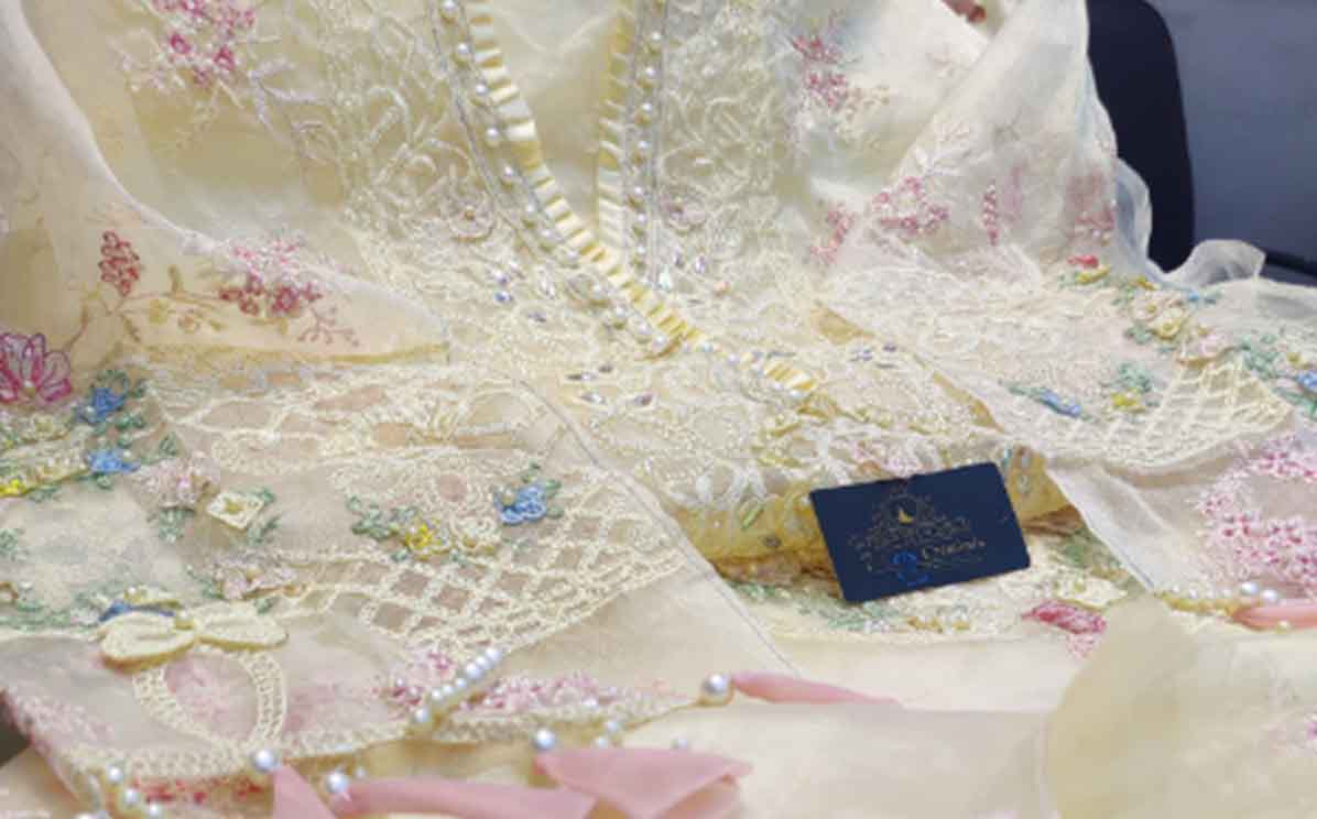 Organza gorgeous Multi-colored embroidery, sequins, Mottis 3D flowers work all over ladies suits-2